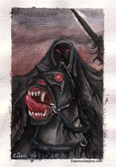 Watercolours - shadow rider  Media: Watercolour Species: Dark Rider (demon) Appears in:  "Child of Eidolon" (story)   It's the 'horse' that's the demon really, not the rider. Everyone gets that wrong. : demon, daemonslayers, daemon, horse, rider, dark rider, evil, oc, project