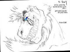 samblack  Artist: Sam Moss ..uh, his site doesn't work any more so there's no link - I don't know where he lives on the 'net these days :( Character:  Blackjack  One of the first pictures anyone ever drew for me :) Sam really captured Black's cheerful malice here.